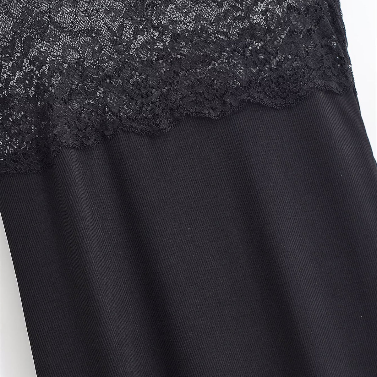 Lace patchwork camisole dress