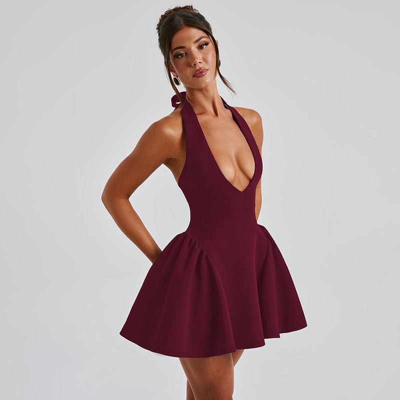 Sleeveless waist cinched dress