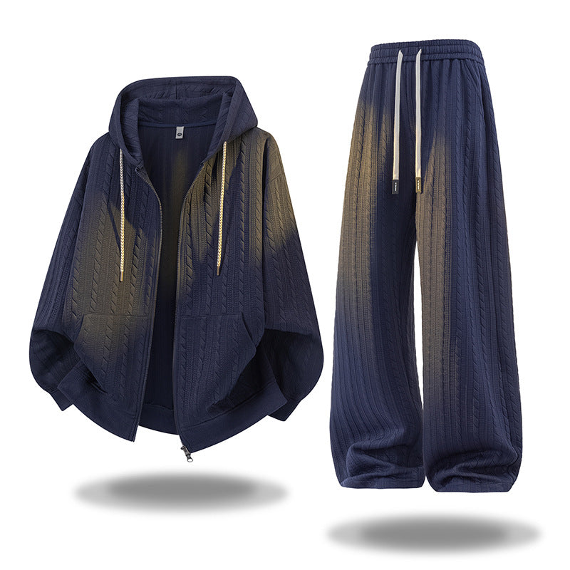 Textured Casual Sportswear Set