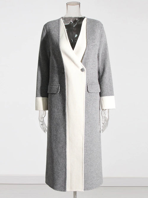 Colorblock Casual Coats