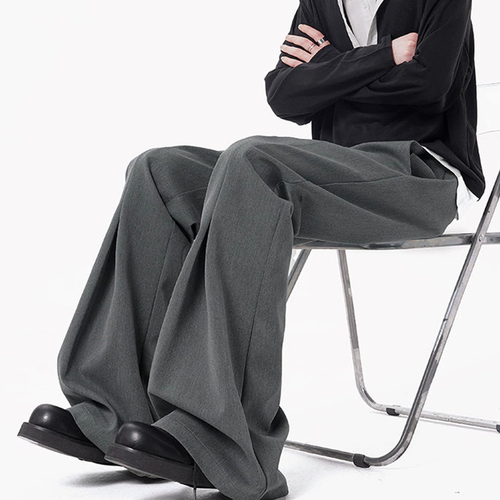 Classic Gray Pleated pants for Men