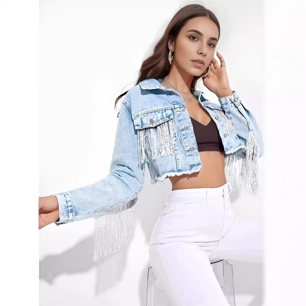 Women's denim short jacket