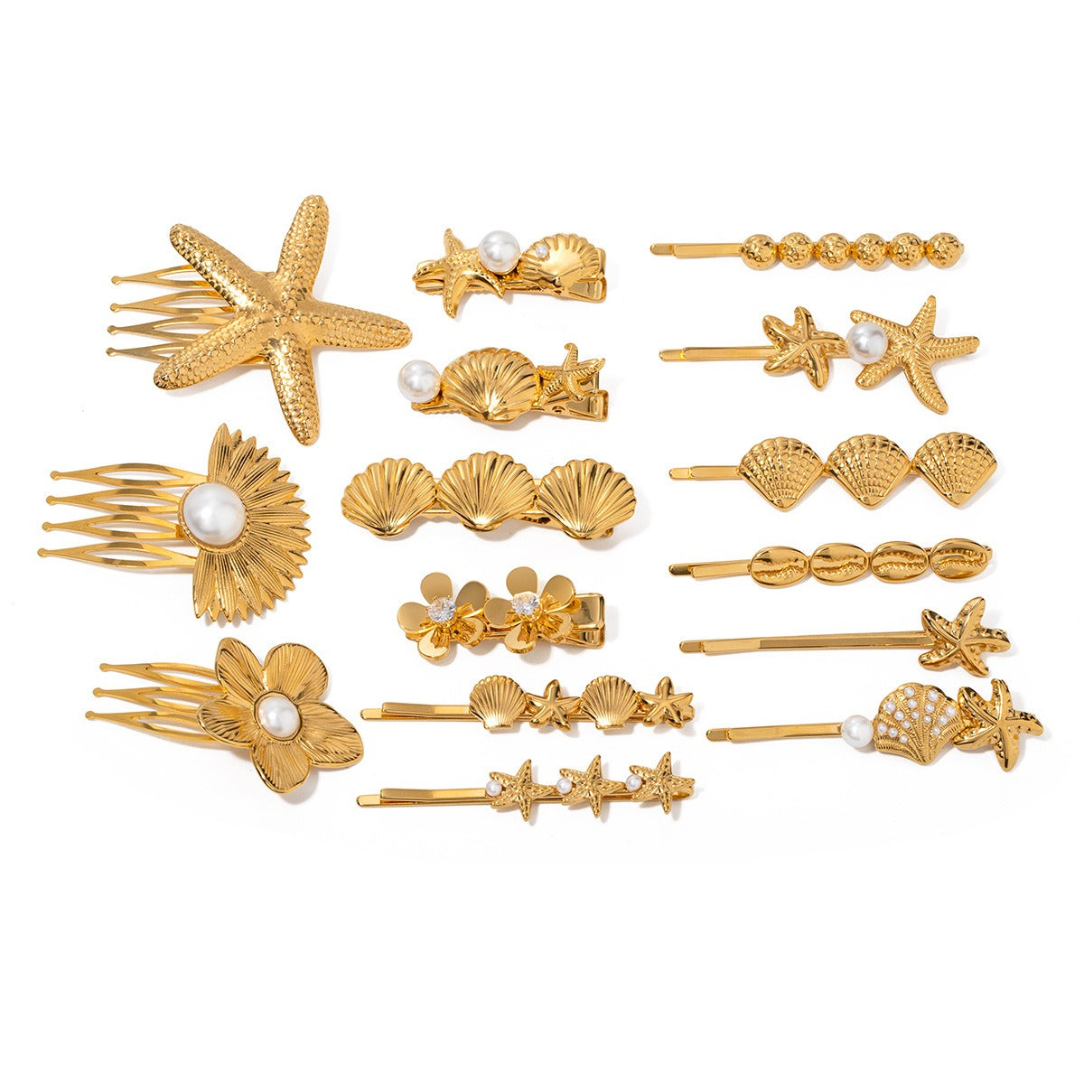 Shell hair clip with bangs