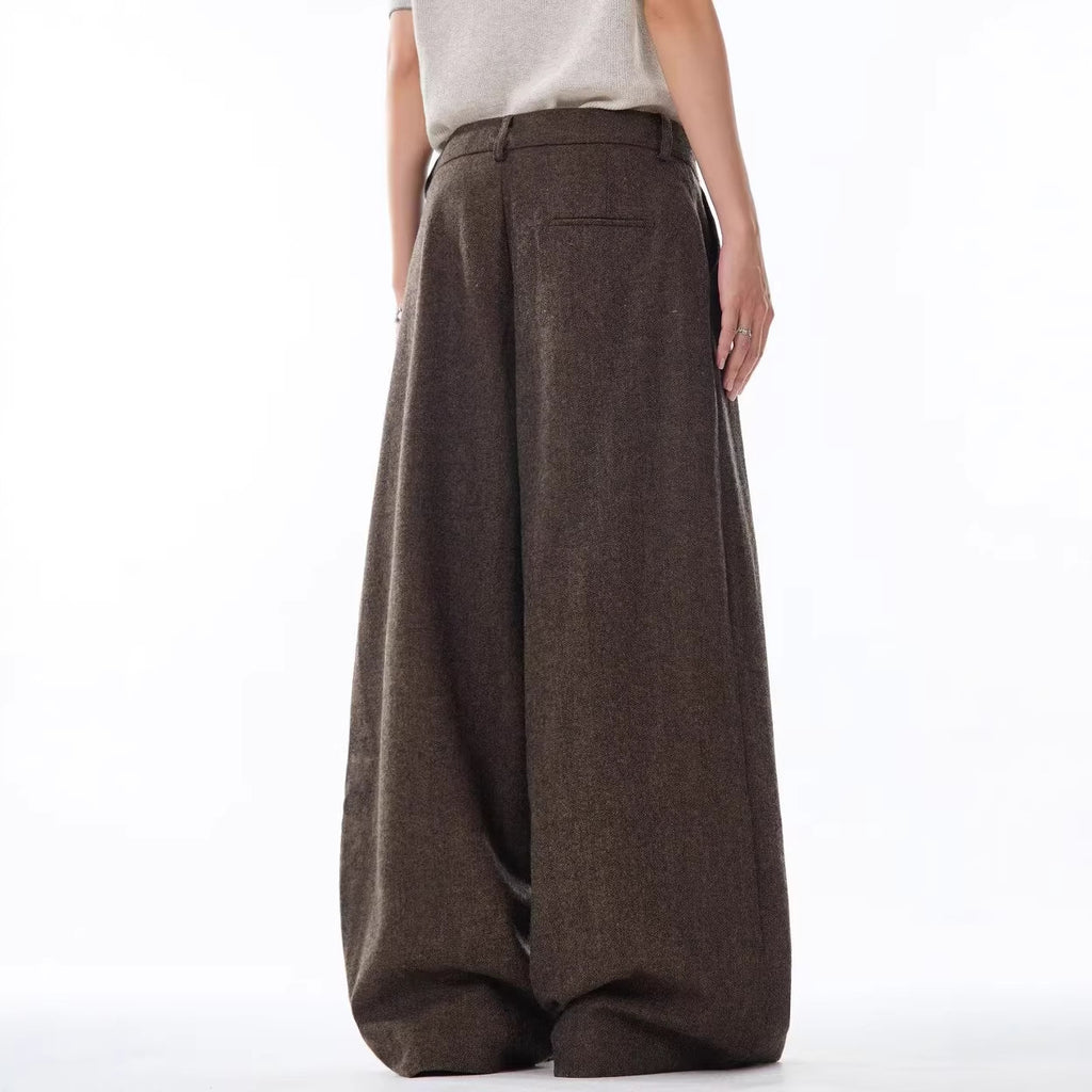 Smart Double Pleat Casual Trousers for Men and Women