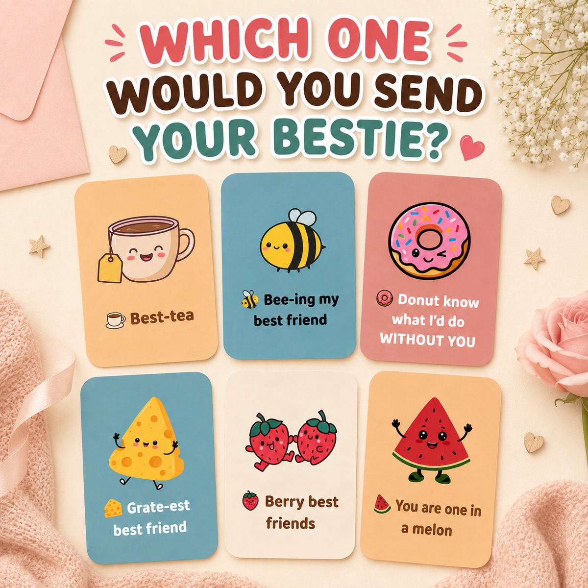 Bundle funny pun cards and birthday greeting cards