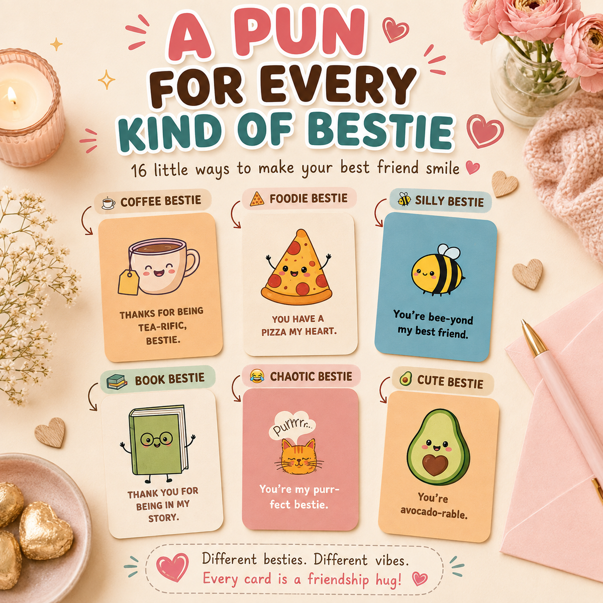 Bundle funny pun cards and birthday greeting cards