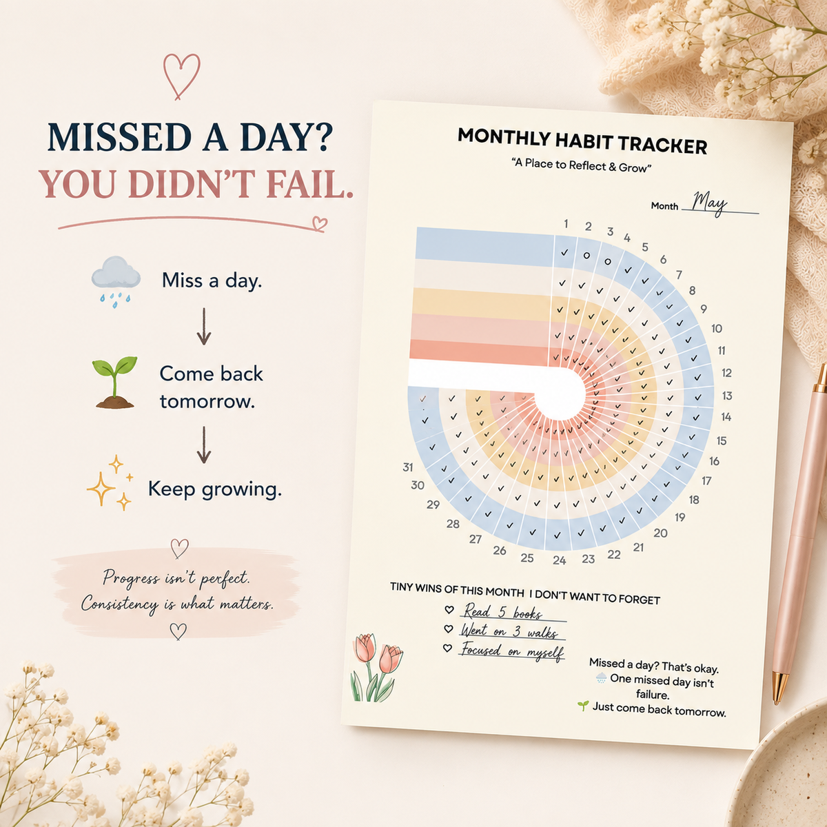 Monthly habit tracker daily routine goal setting