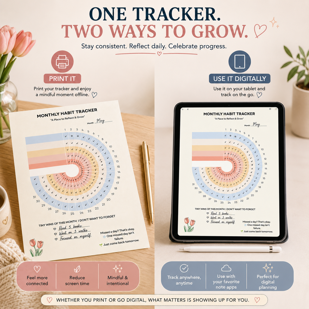 Monthly habit tracker daily routine goal setting