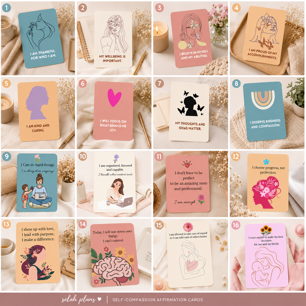 bundle affirmation cards and colouring book for women
