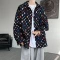 Cotton Hollow Out Oversized Colorful Plaid Shirt