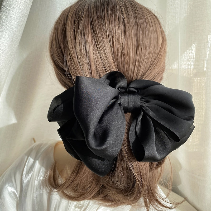 Velvet Bowknot Hair Clips