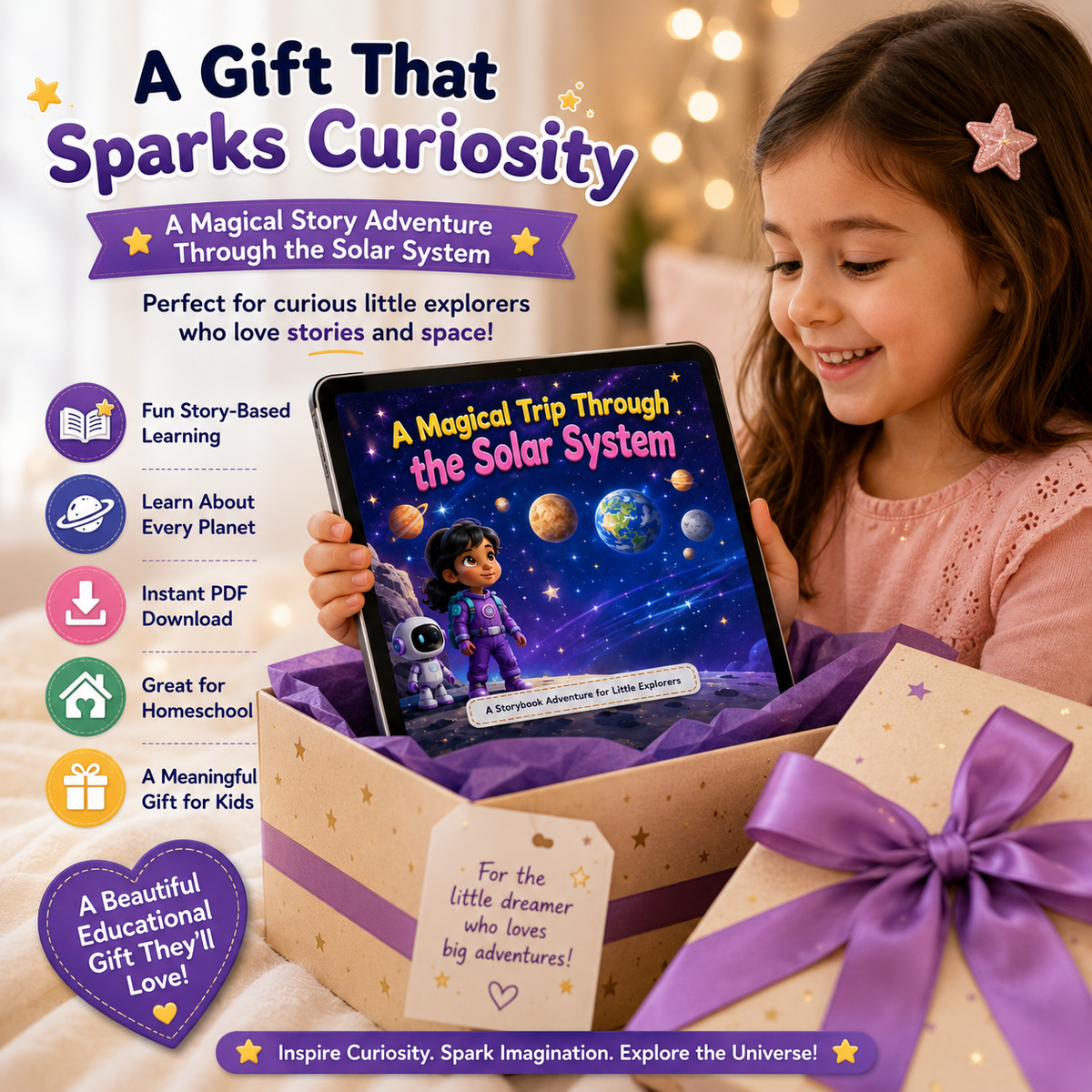 Solar system storybook for kids