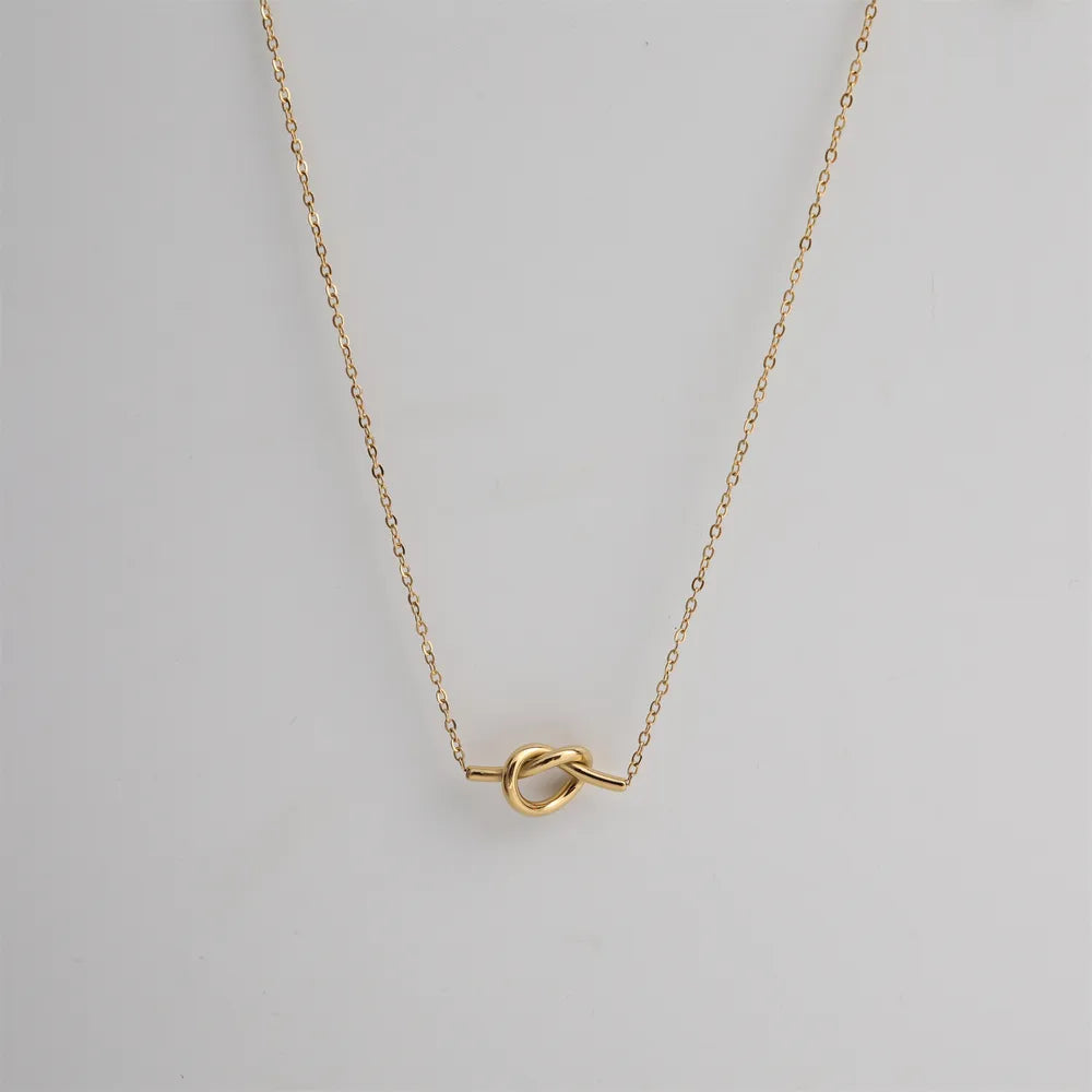 Gold-Plated Knotted Necklace