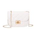 Embroidered diamond grid women's bag