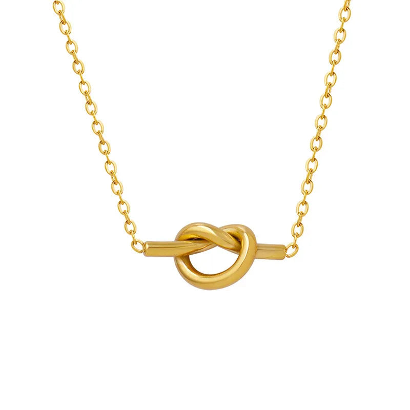 Gold-Plated Knotted Necklace