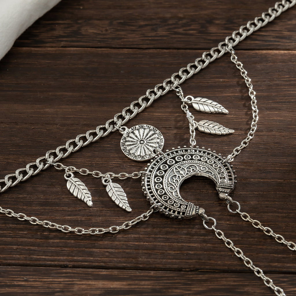 Catcher net leaf open arm bracelet