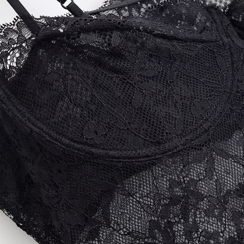 Lace patchwork camisole dress