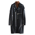Faux Leather Coat Streetwear