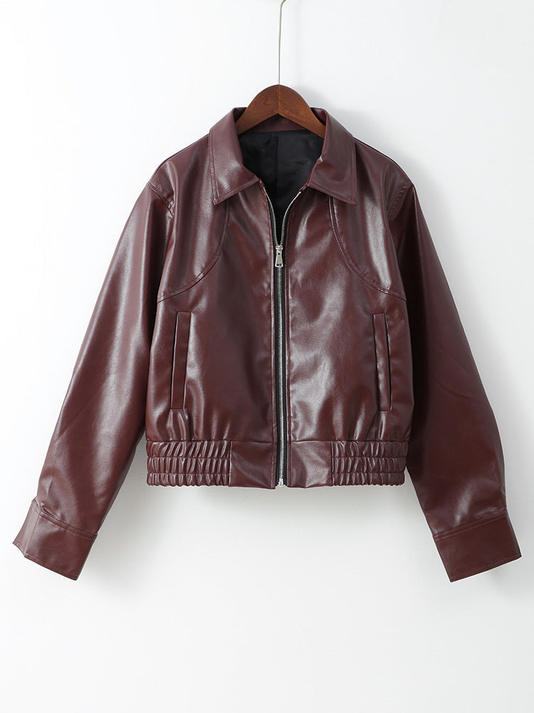Strap up short long sleeved jacket