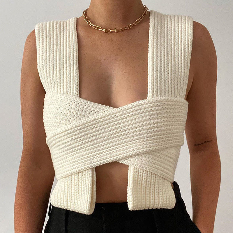 Cross-woven tops