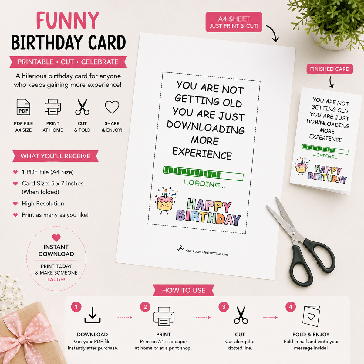 Funny birthday card printable