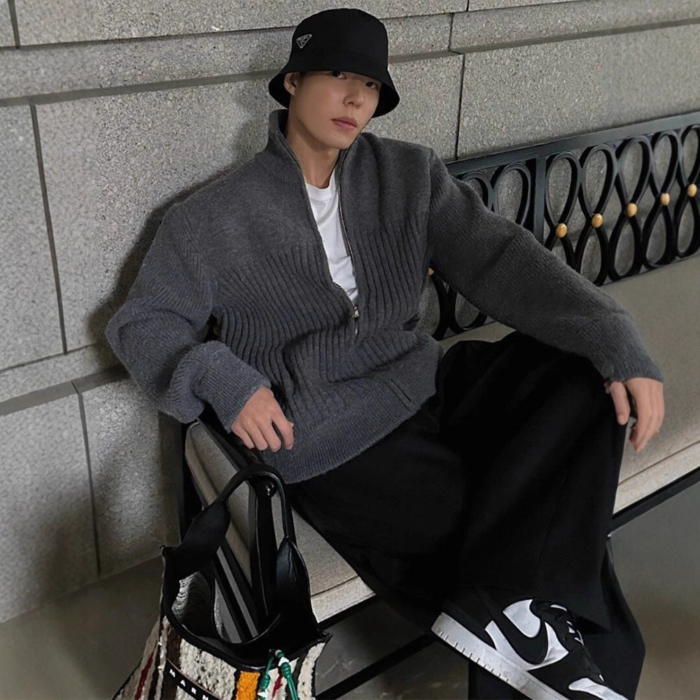 Double-Zip Sweater