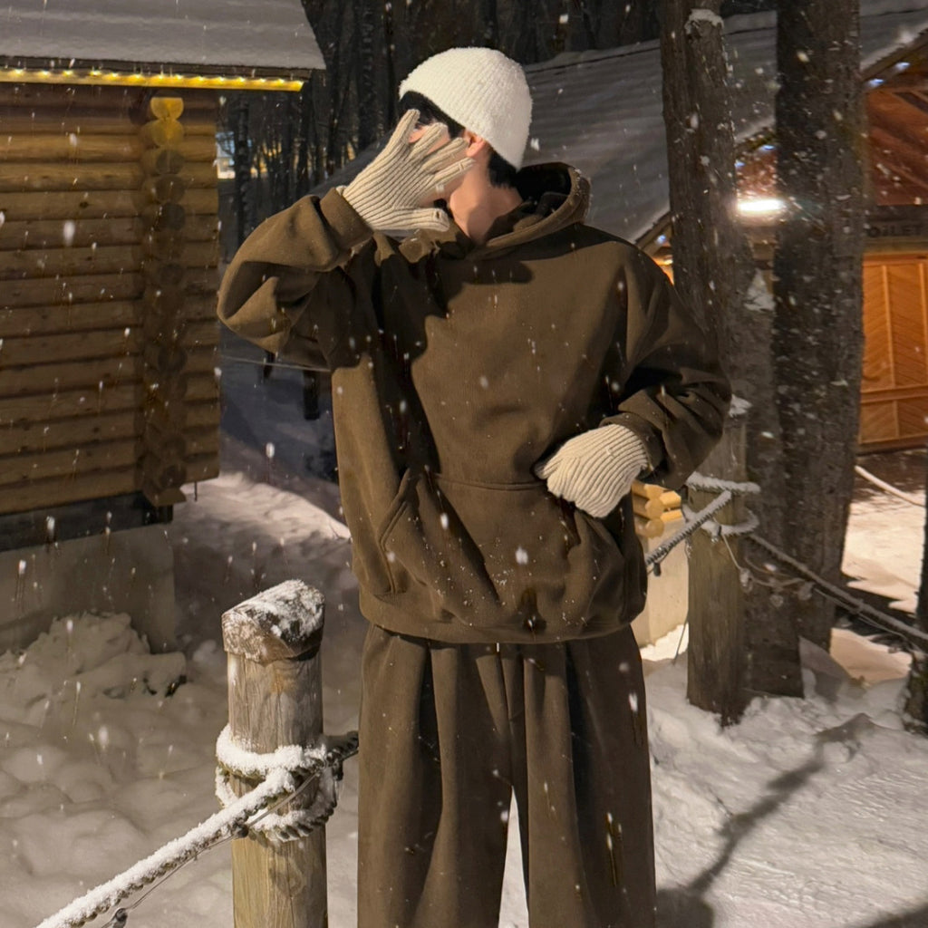 Hooded Sweatshirt and Straight Leg Pants for men