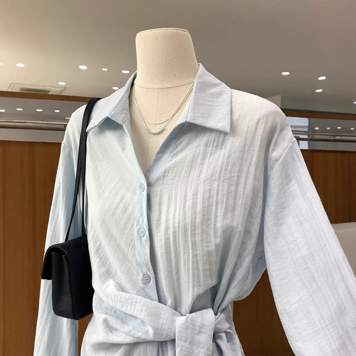 Button-Down Linen Blouse