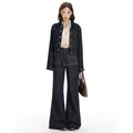 Deep Blue Wide-Leg Jeans