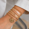 Round pendant Bracelet set