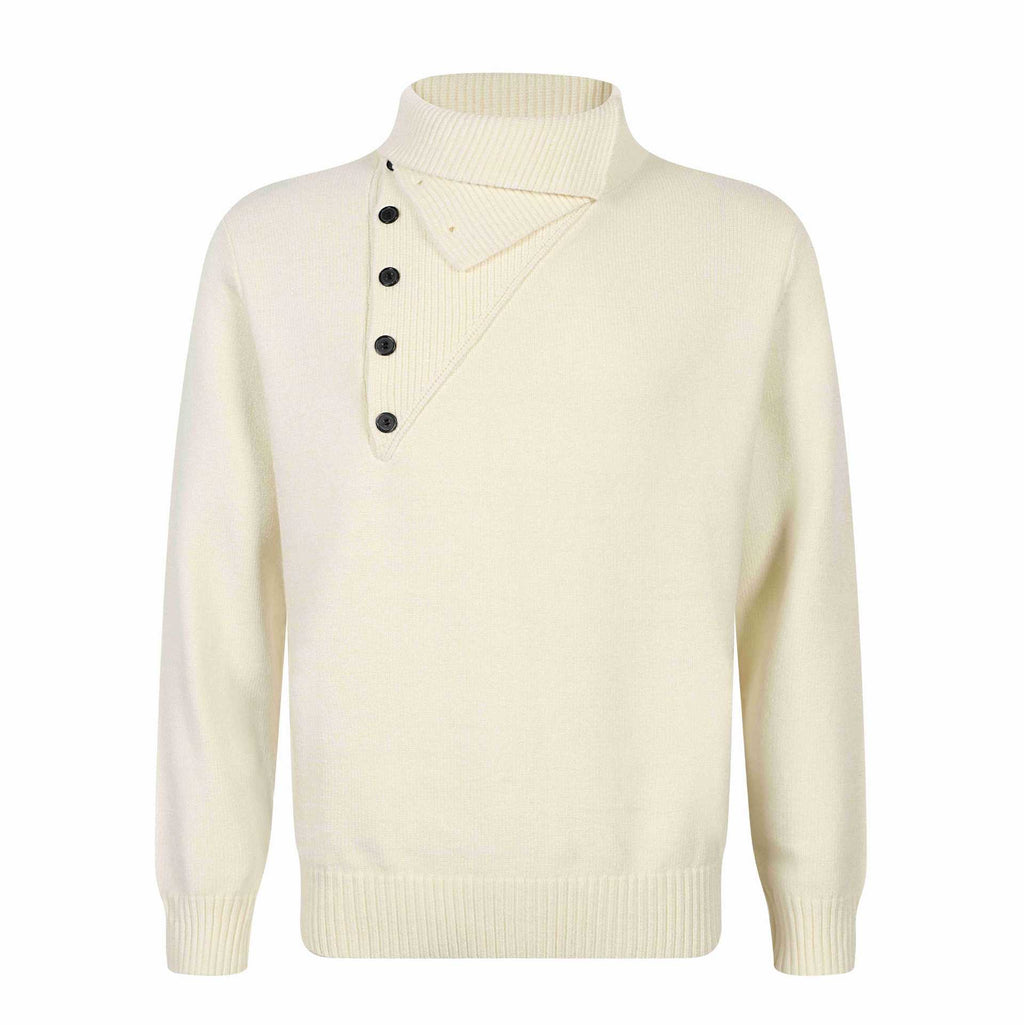 Double-Layered High Neck Long Sleeve Knitwear