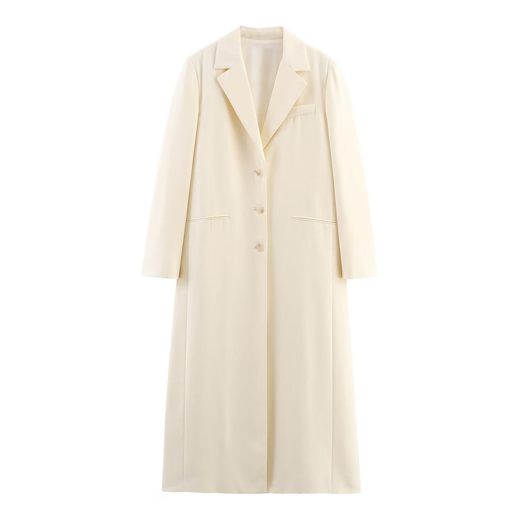 Solid color long coat
