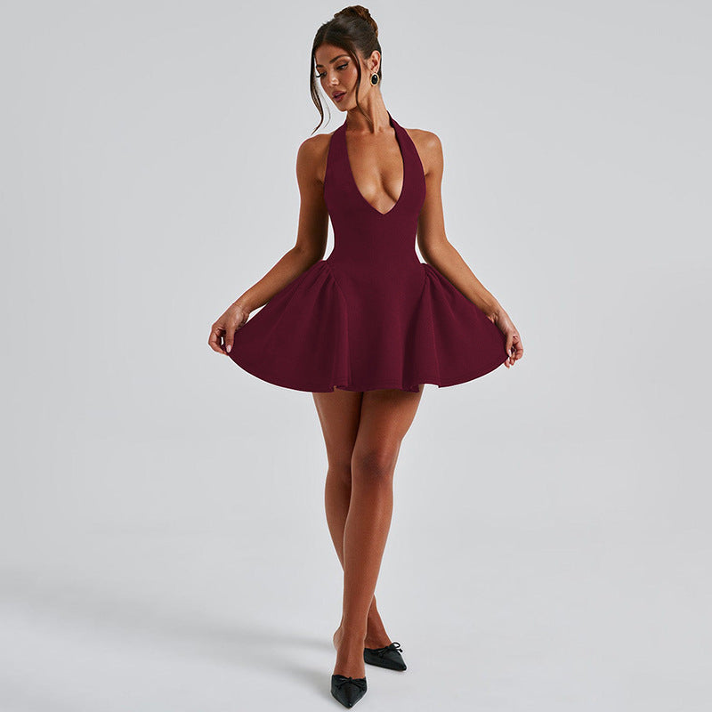 Sleeveless waist cinched dress