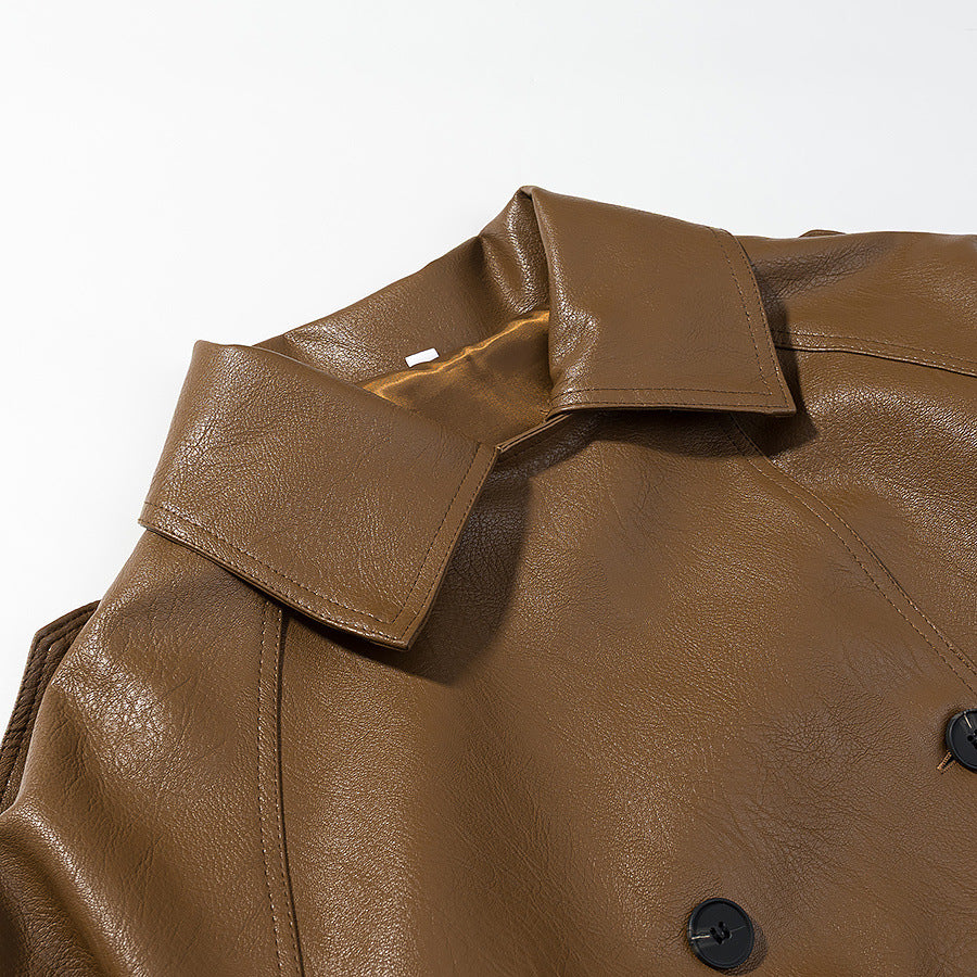 Leather workwear jacket