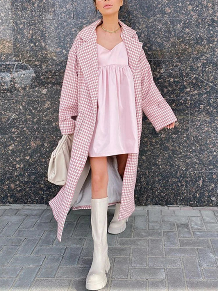 Patchwork Lace Up Coats