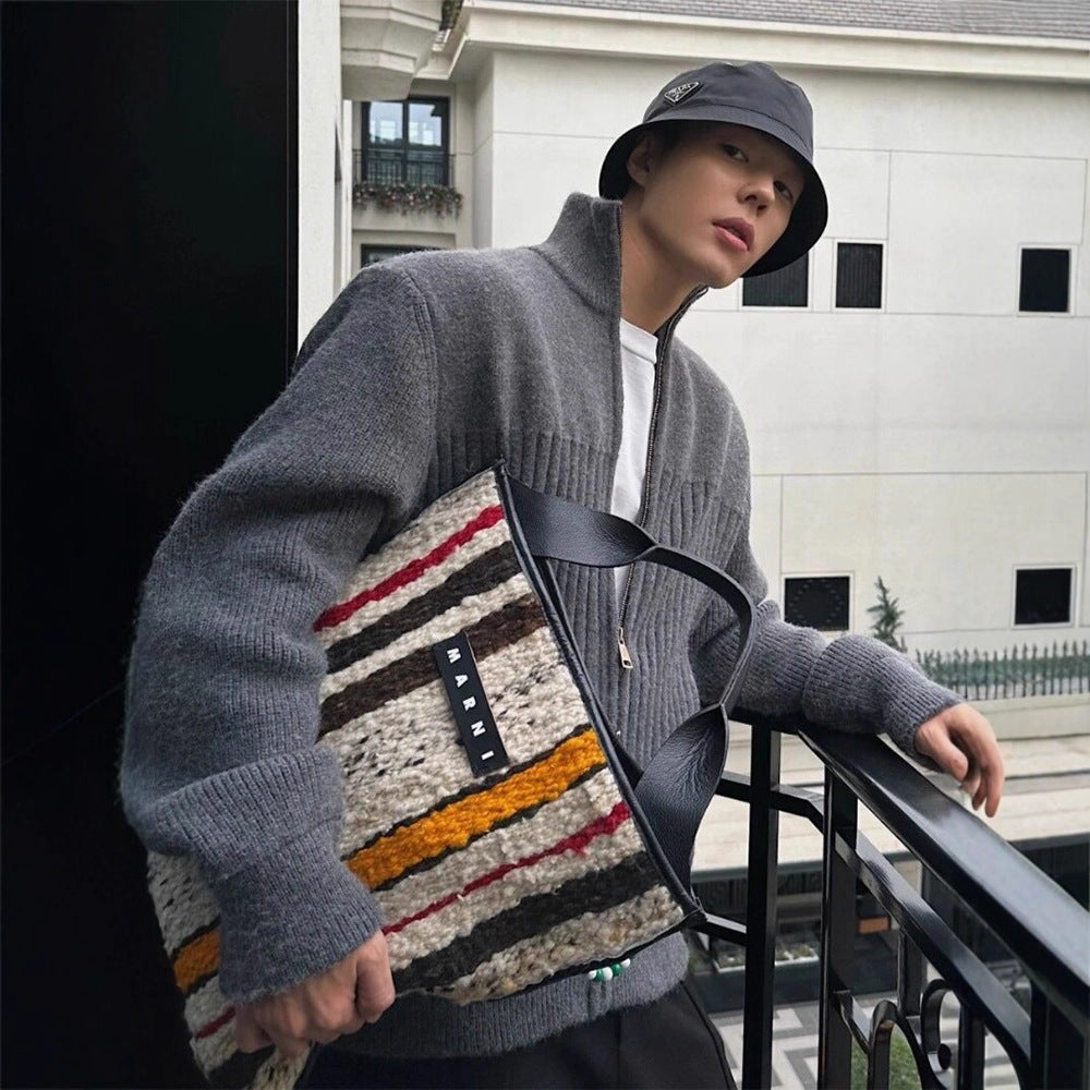 Double-Zip Sweater