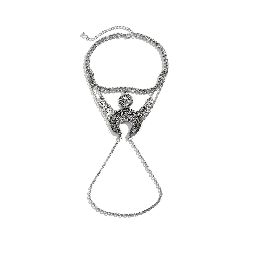 Catcher net leaf open arm bracelet