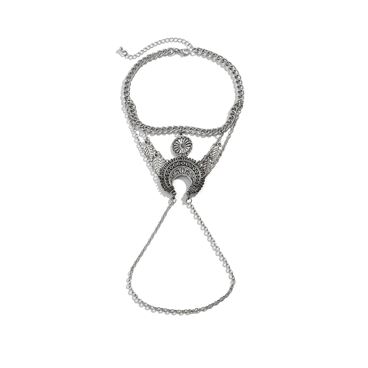 Catcher net leaf open arm bracelet