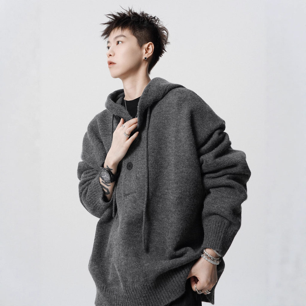 Hooded Knit Sweater for Men