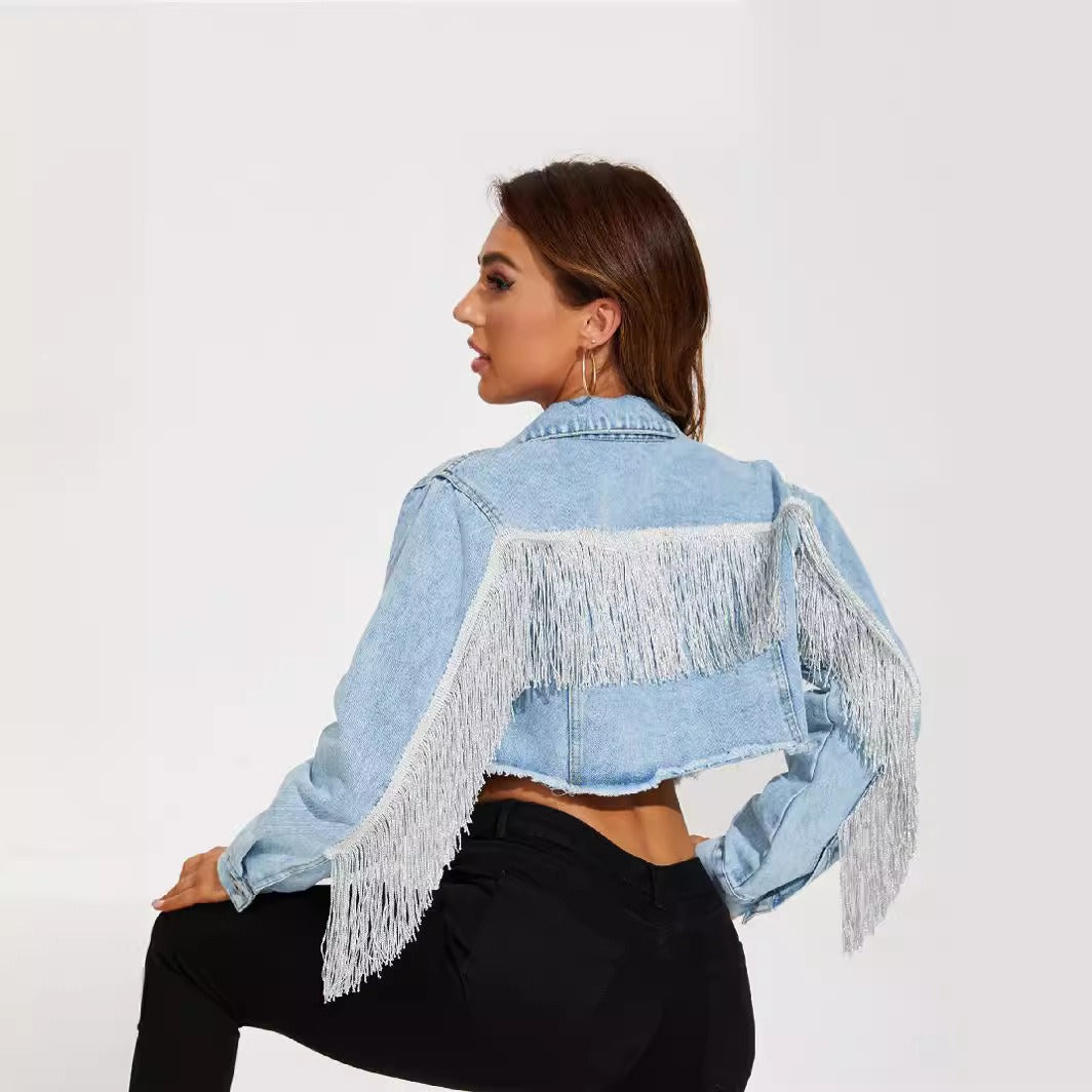 Women's denim short jacket