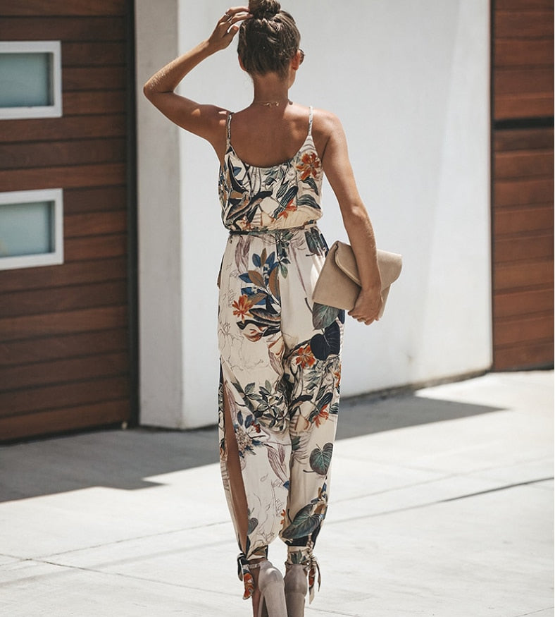 Floral Print Summer Jumpsuit