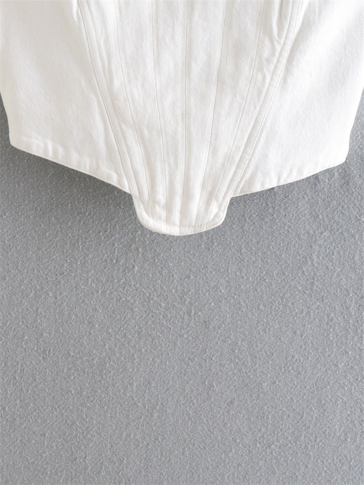 Corset Slim Cropped Tops