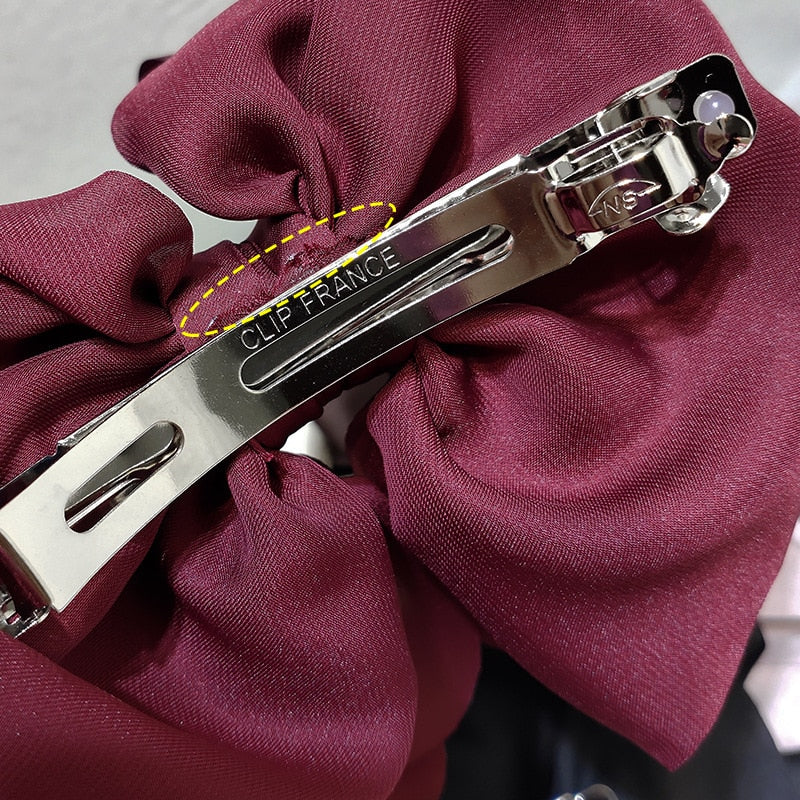 Velvet Bowknot Hair Clips