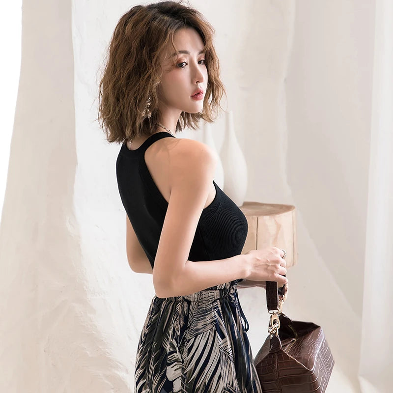 Stretchy Knitted Tank Tops