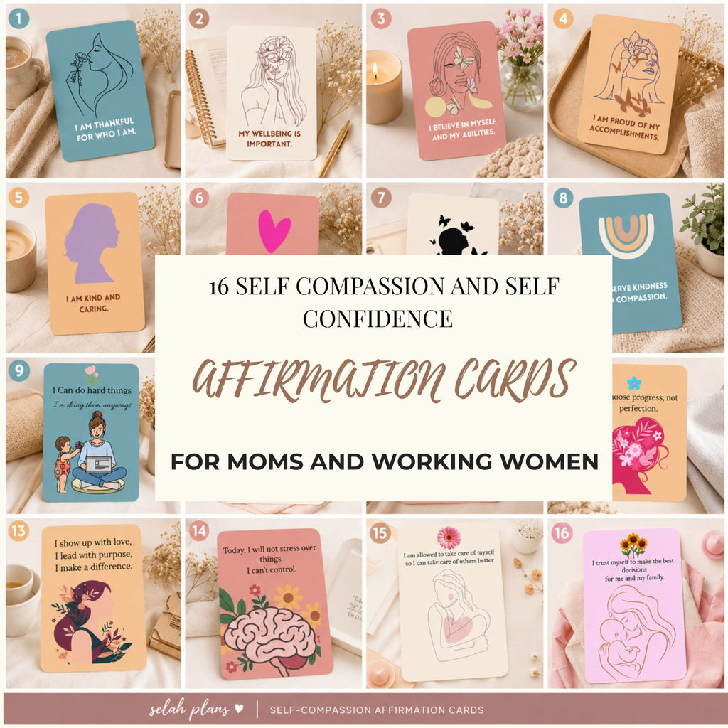 bundle affirmation cards and colouring book for women