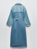 Long Denim Trench Coats